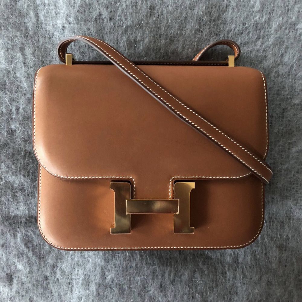 Hermès Constance 18 Naturel-Sable Barenia Natural Gold Hardware