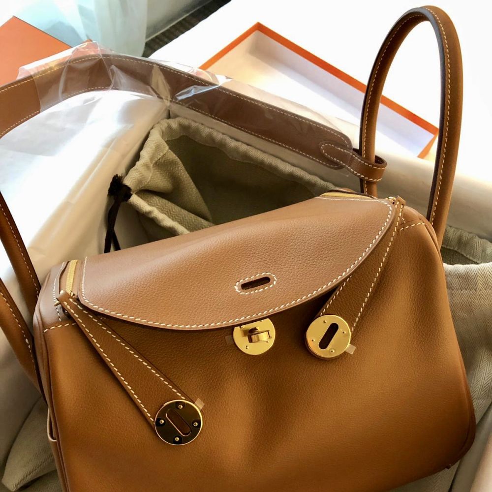 Hermès Lindy 26 Gold Evercolor Gold Hardware GHW The French Hunter