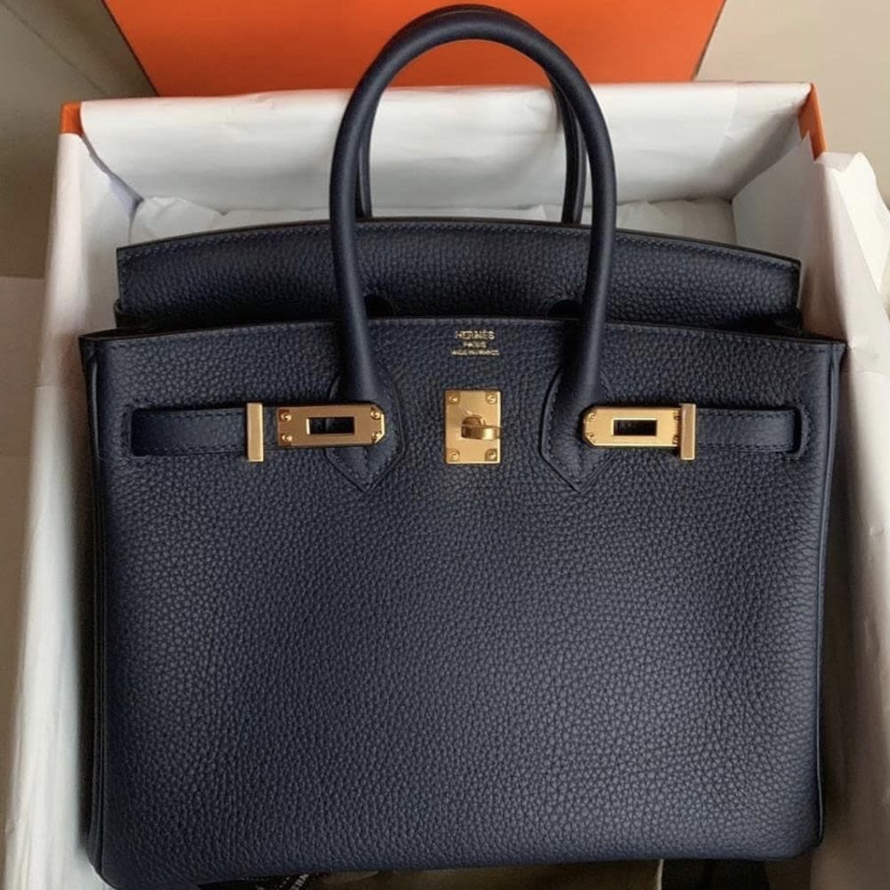 Hermès Birkin 25 Bleu Nuit Togo Gold Hardware GHW The French Hunter