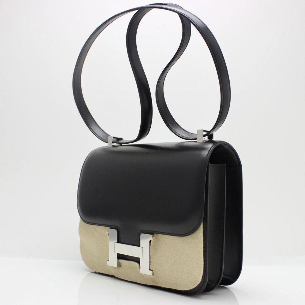Hermès Constance 24 Noir (Black) Box Palladium Hardware PHW