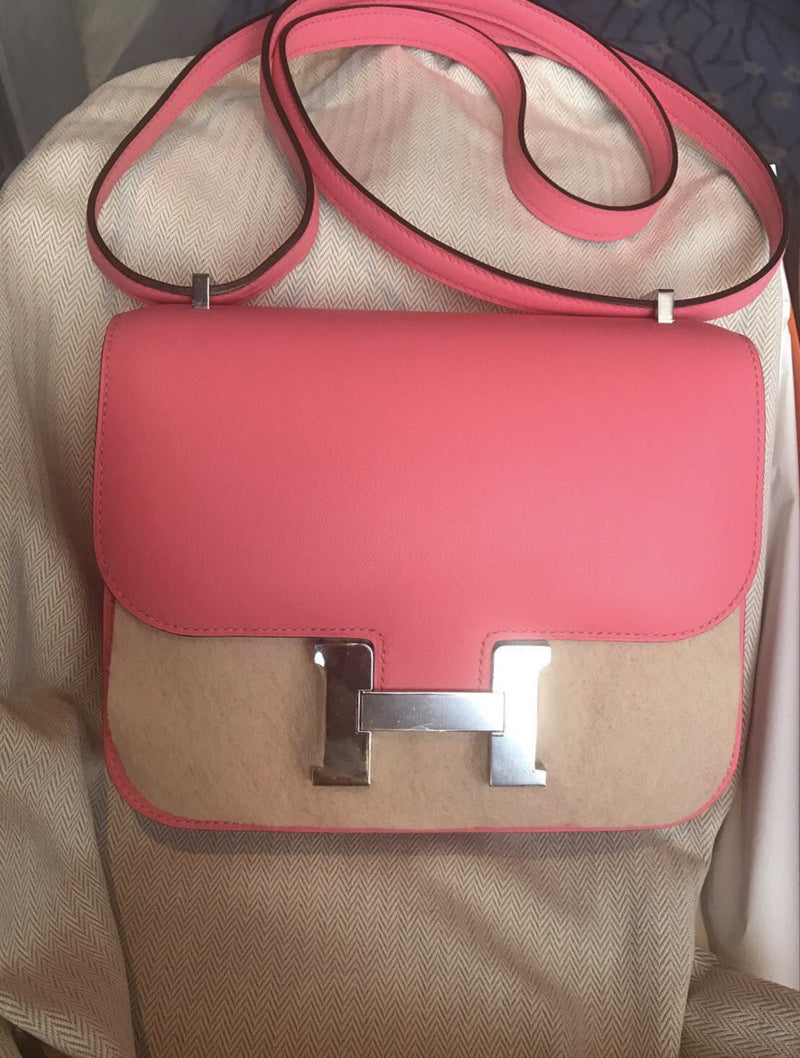 Hermès Constance 18 Rose Azalee Swift Palladium Hardware PHW A Stamp 2017 <!18848993> - The French Hunter