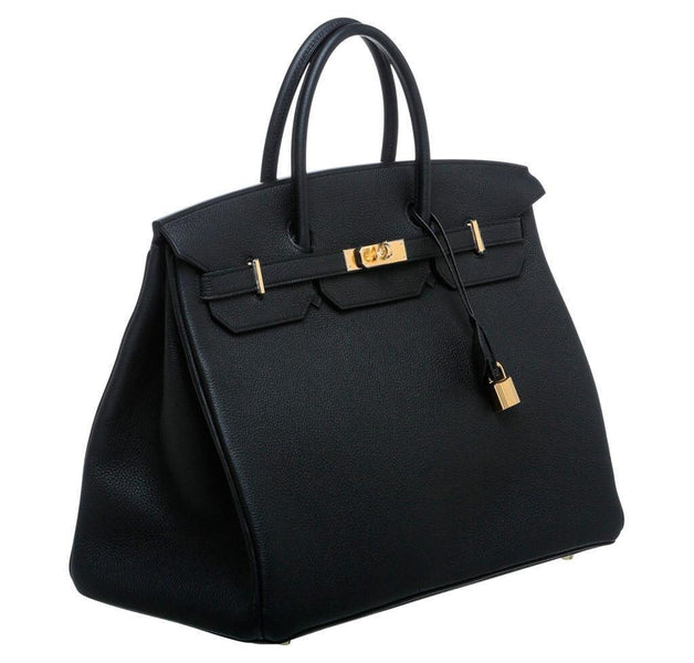 Hermès Birkin handbag 40 in Togo Gold leather. Seri…