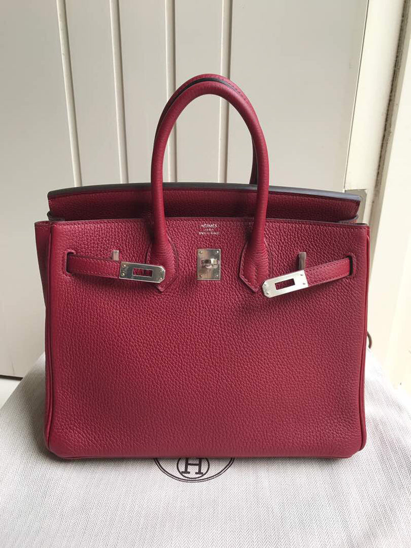 Hermès Birkin 25 Rouge Grenat Togo Palladium Hardware PHW X Stamp 2016 <!18946875> - The French Hunter