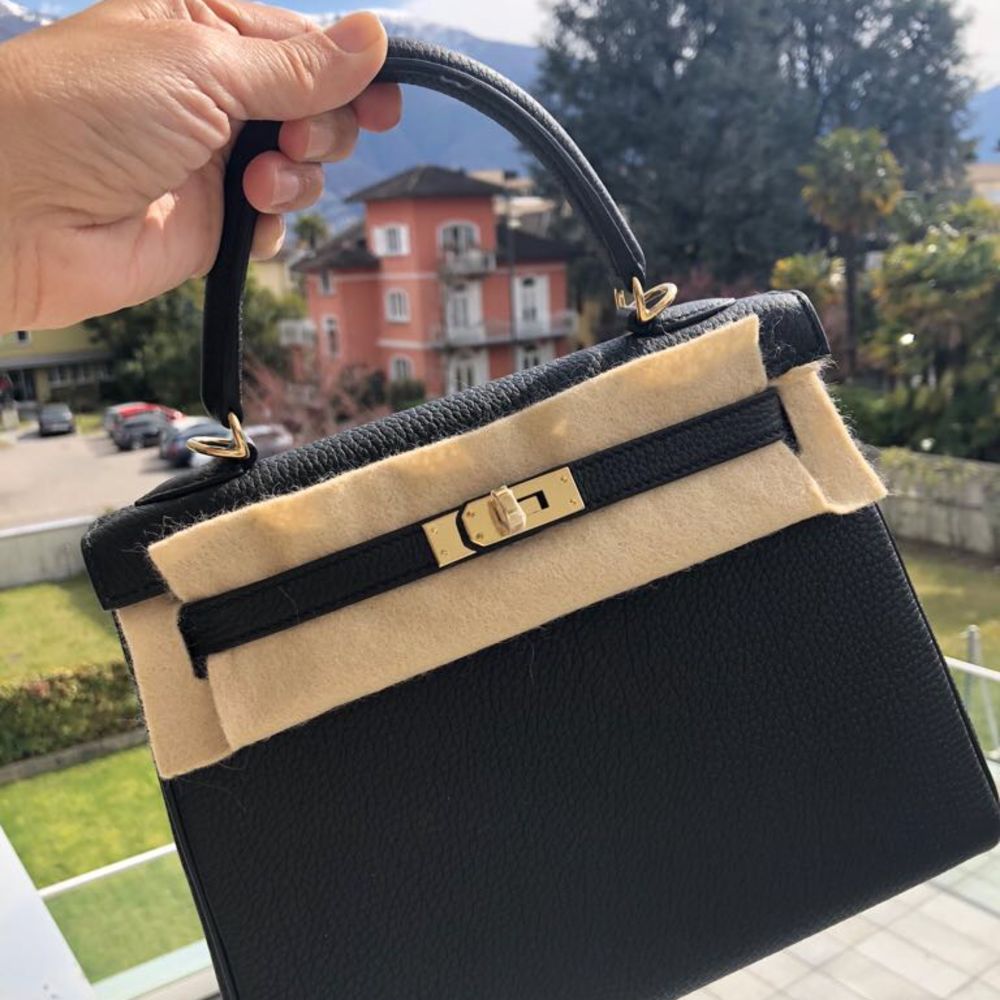 Hermès Kelly HSS 25 Noir (Black)/Graphite Togo Rose Gold Hardware RGHW C Stamp 2018 <!27794273> <!SOLD> <!SOLD> - The French Hunter