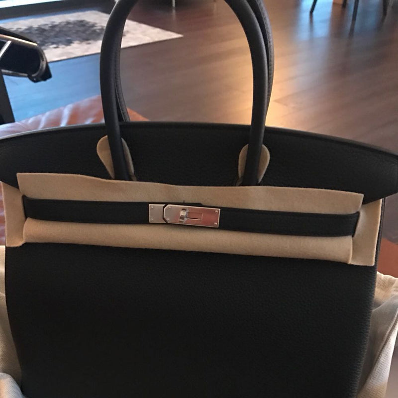 Hermès Birkin 35 Noir (Black) Togo Palladium Hardware PHW A Stamp 2017 <!27921861> - The French Hunter