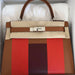 Hermès Kelly Limited Edition 28 Gold/Capucine/Rouge H Lettre H Epsom Palladium Hardware PHW C Stamp 2018 <!27962588> - The French Hunter
