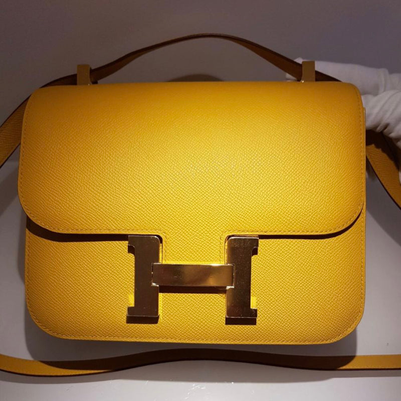 Hermès Constance 24 Ambre Epsom Gold Hardware GHW C Stamp 2018 <!28084975> - The French Hunter