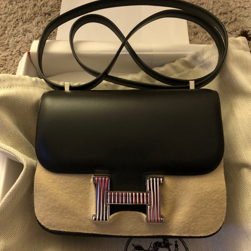Hermès Constance Limited Edition 18 Noir (Black) Optique Veau Monsieur Enamel Hardware ENA C Stamp 2018 <!28202217> <!SOLD> <!SOLD> - The French Hunter