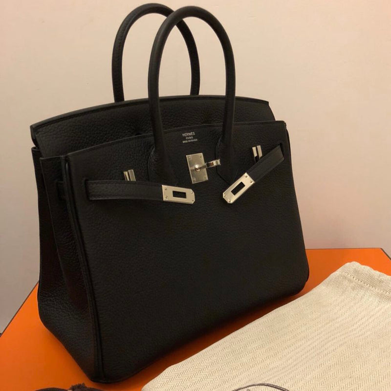 Hermès Birkin 35 Noir (Black) Togo Palladium Hardware PHW C Stamp 2018 <!28297300> - The French Hunter