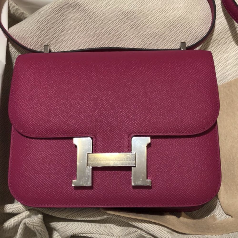 Hermès Constance 18 Rose Pourpre Epsom Palladium Hardware PHW C Stamp 2018 <!28324872> <!SOLD> <!SOLD> - The French Hunter