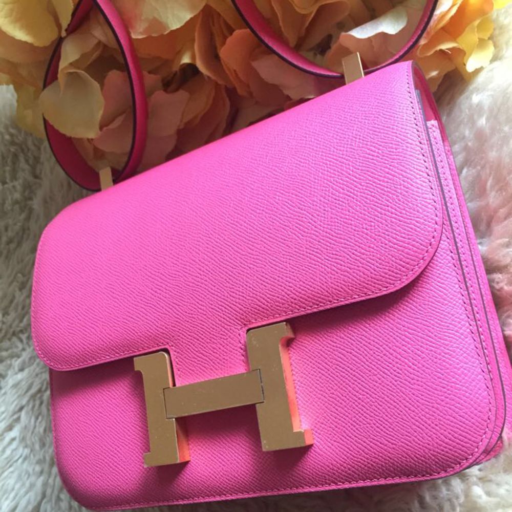 Hermès Constance HSS 24 Rose Azalee Epsom Gold Hardware GHW C Stamp 2018 <!28598346> <!SOLD> <!SOLD> - The French Hunter