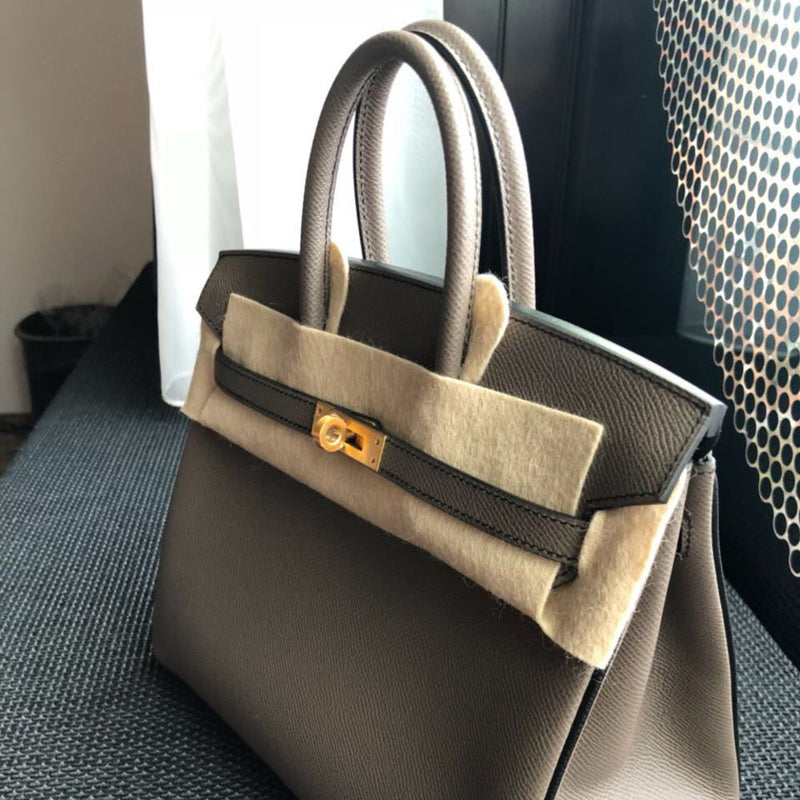 Hermès Birkin HSS 25 Gris Etain/Noir (Black) Epsom Brushed Gold Hardware BGHW C Stamp 2018 <!29018200> <!SOLD> - The French Hunter