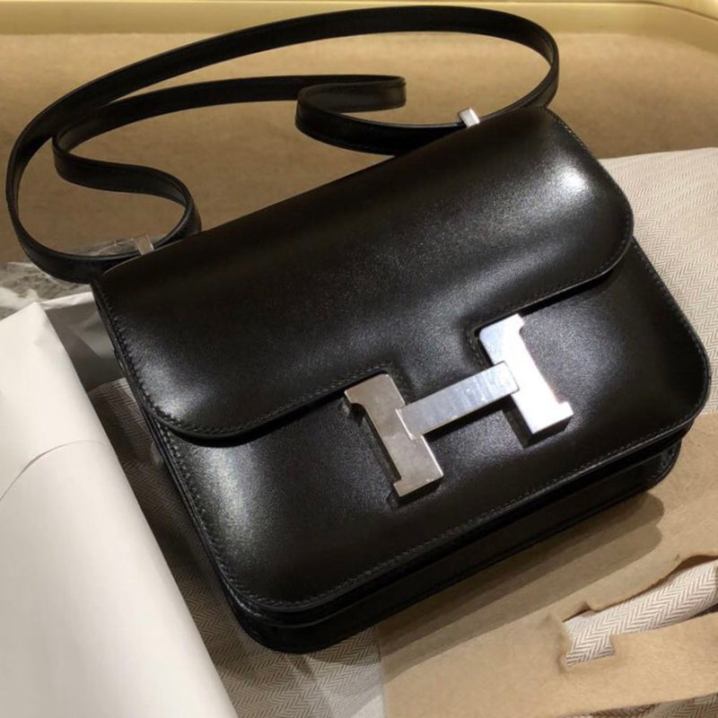 Hermès Constance 18 Noir (Black) Box Palladium Hardware PHW C Stamp 2018 <!29400399> <!SOLD> <!SOLD> <!SOLD> - The French Hunter