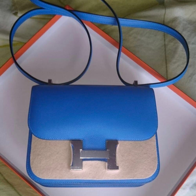 Hermès Constance 18 Bleu Hydra Evercolor Palladium Hardware PHW C Stamp 2018 <!29448189> <!SOLD> - The French Hunter