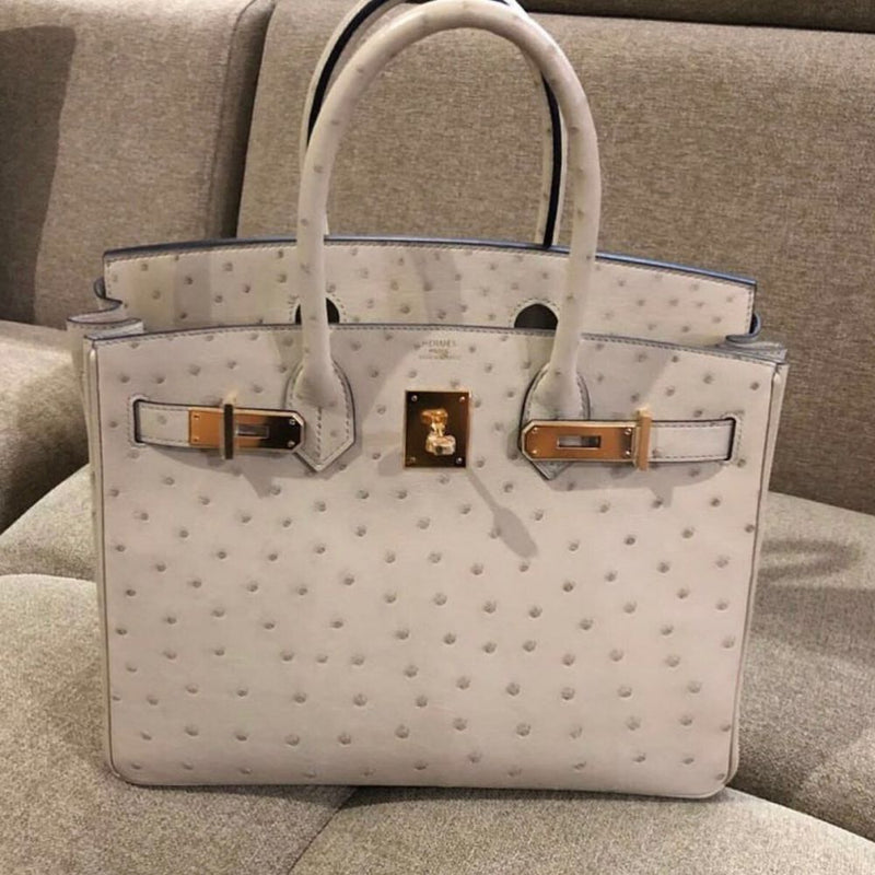 Hermès Birkin 30 Parchemin Ostrich Gold Hardware GHW A Stamp 2017 <!29468207> - The French Hunter