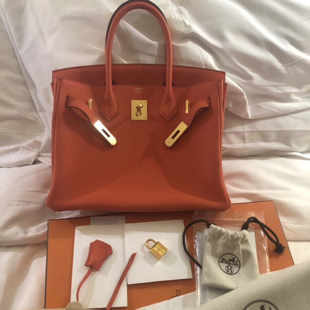 Hermès Birkin 30 Orange Poppy Togo Gold Hardware GHW — The French