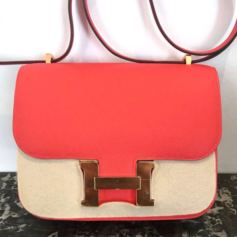Hermès Constance 18 Capucine Epsom Gold Hardware GHW C Stamp 2018 <!29543961> <!SOLD> - The French Hunter