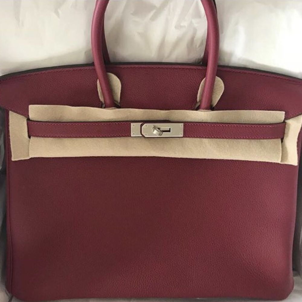 Hermès Birkin 35 Rouge Grenat Togo Palladium Hardware PHW A Stamp 2017 <!29549958> <!SOLD> - The French Hunter