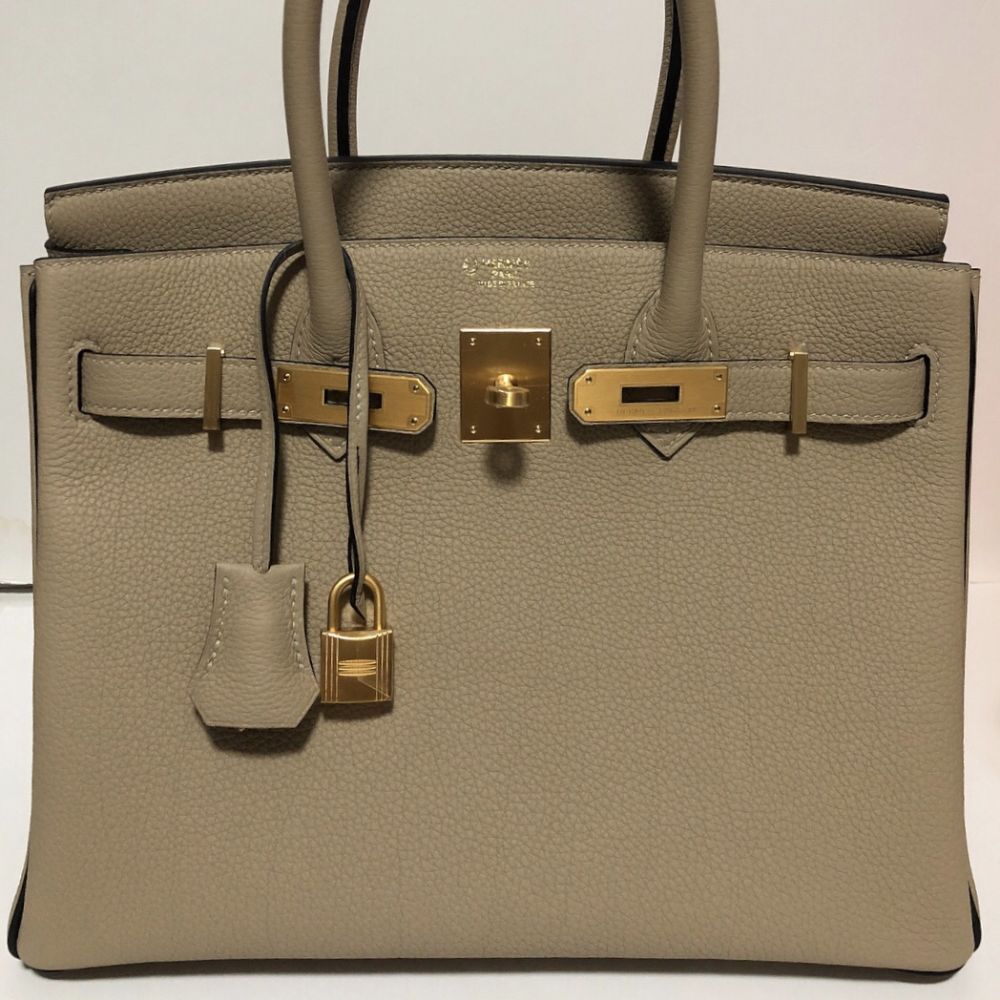 Hermès Birkin HSS 30 Trench/Noir (Black) Togo Brushed Gold Hardware BGHW C Stamp 2018 <!29782127> - The French Hunter