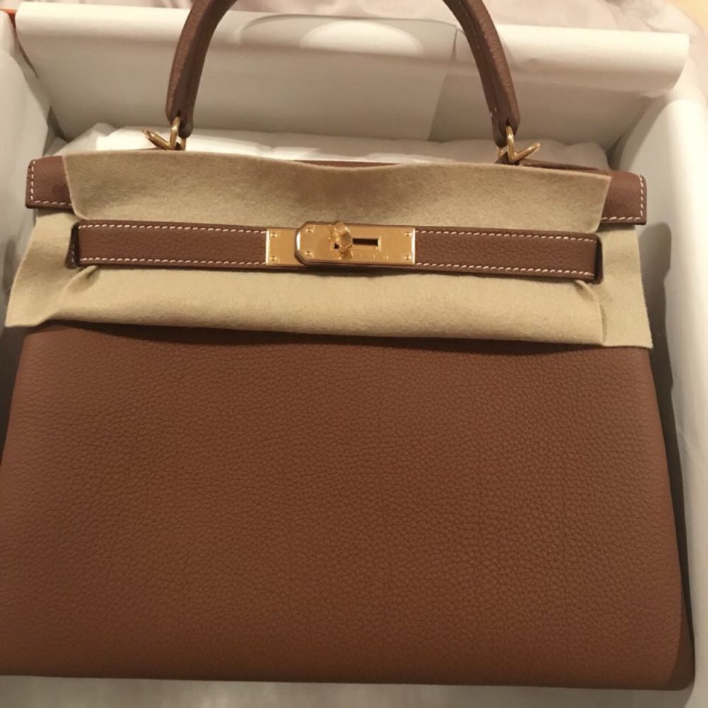 Hermes Birkin bag 25 Cuivre Togo leather Gold hardware