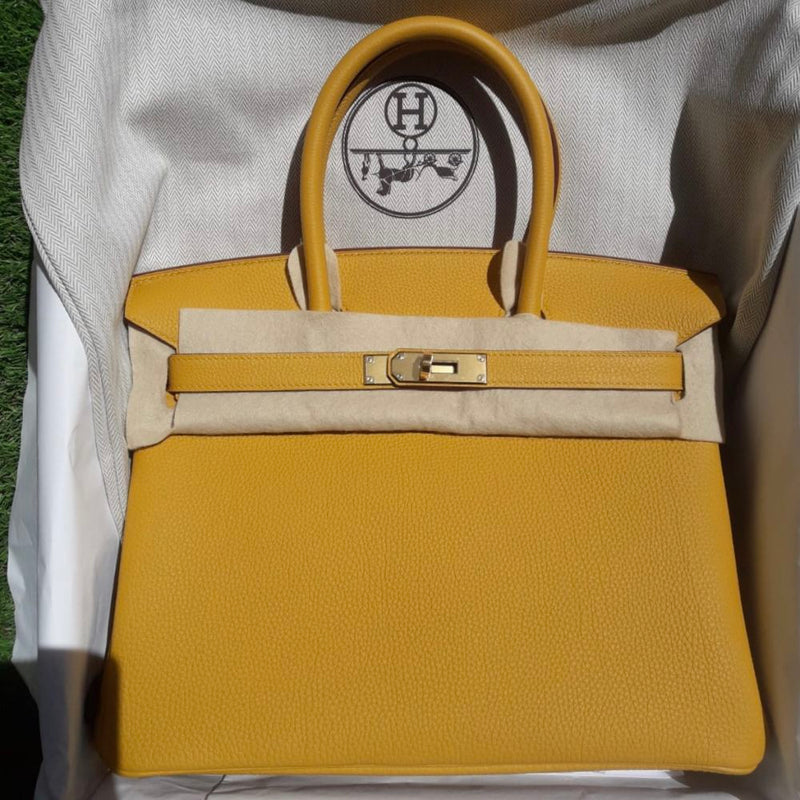 Hermès Birkin 30 Ambre Togo Gold Hardware GHW C Stamp 2018 <!29949893> - The French Hunter