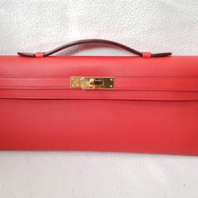 Hermès Kelly Cut Rouge Tomate Swift Gold Hardware GHW A Stamp 2017 <!29954256> - The French Hunter