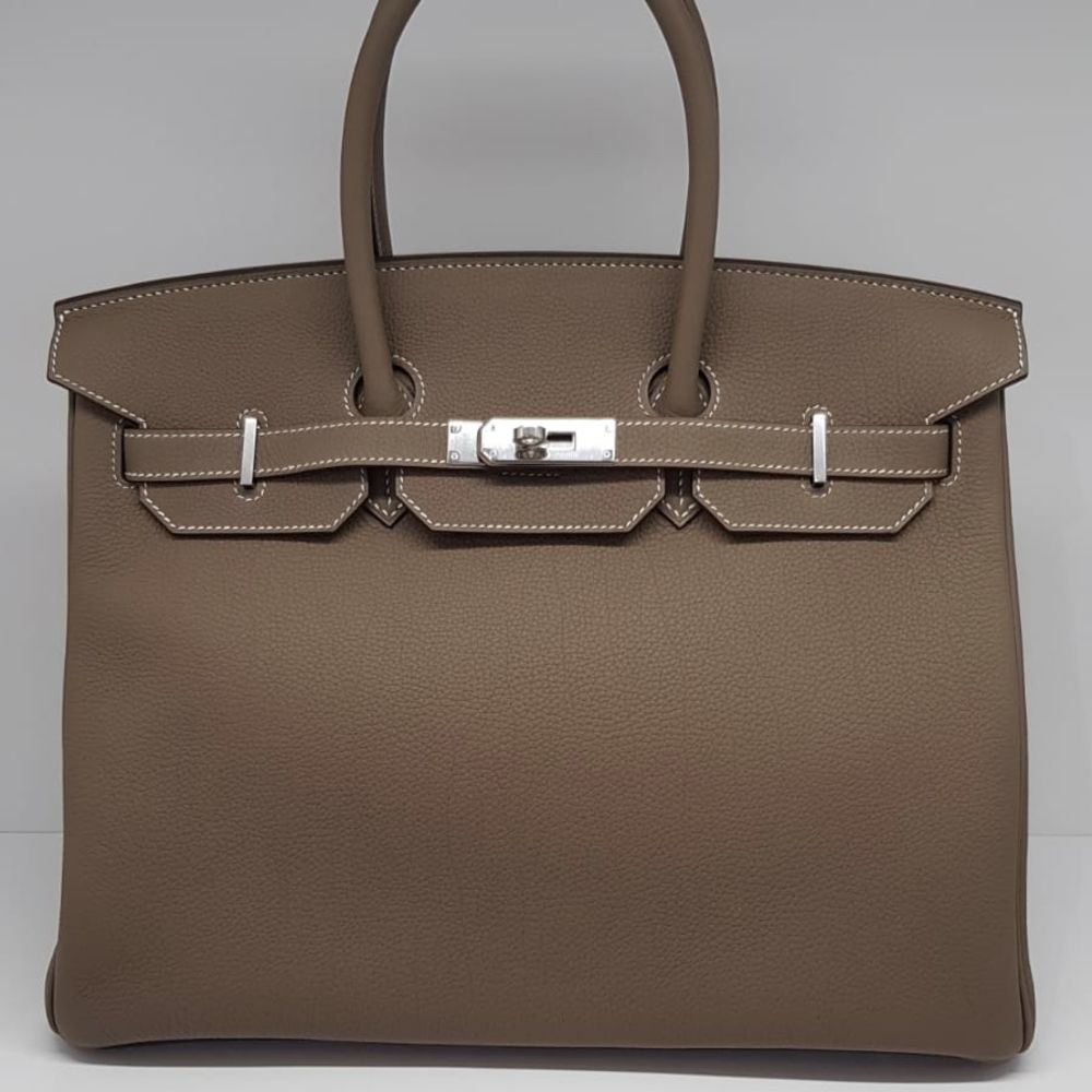 Hermès Birkin 35 Etoupe Togo Gold Hardware GHW C Stamp 2018 <!30074226> - The French Hunter