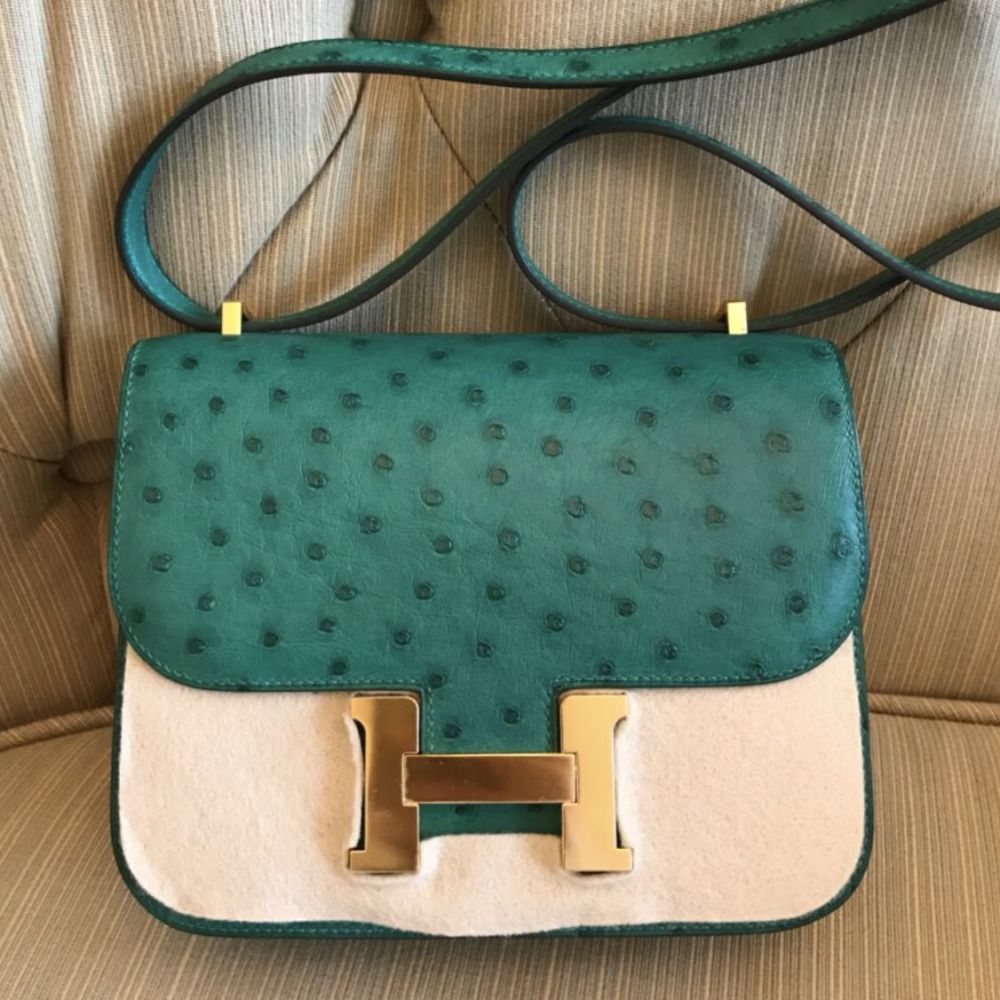 Hermès Constance 18 Vert Vertigo Ostrich Gold Hardware GHW C Stamp 2018 <!30175647> <!SOLD> - The French Hunter