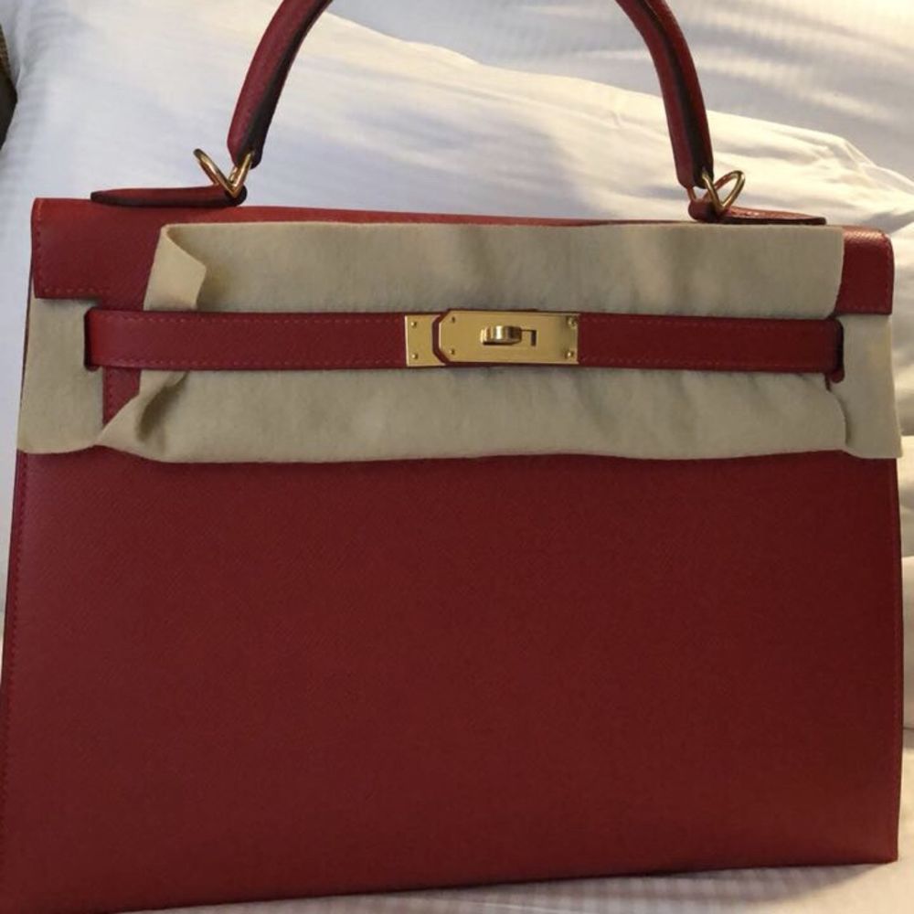 Hermès Kelly 32 Rouge Casaque Sellier Epsom Gold Hardware GHW — The French  Hunter