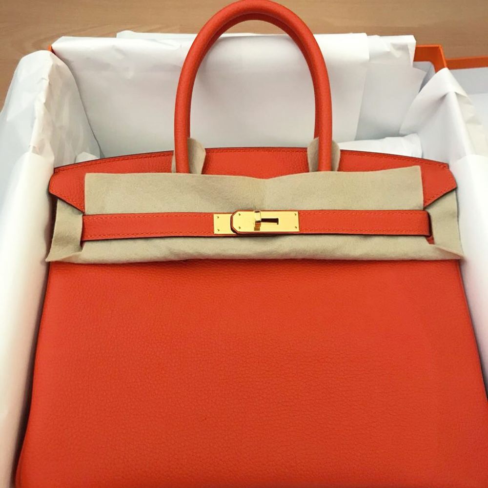 Hermès Birkin 30 Feu Togo Gold Hardware GHW C Stamp 2018 <!30236154> - The French Hunter