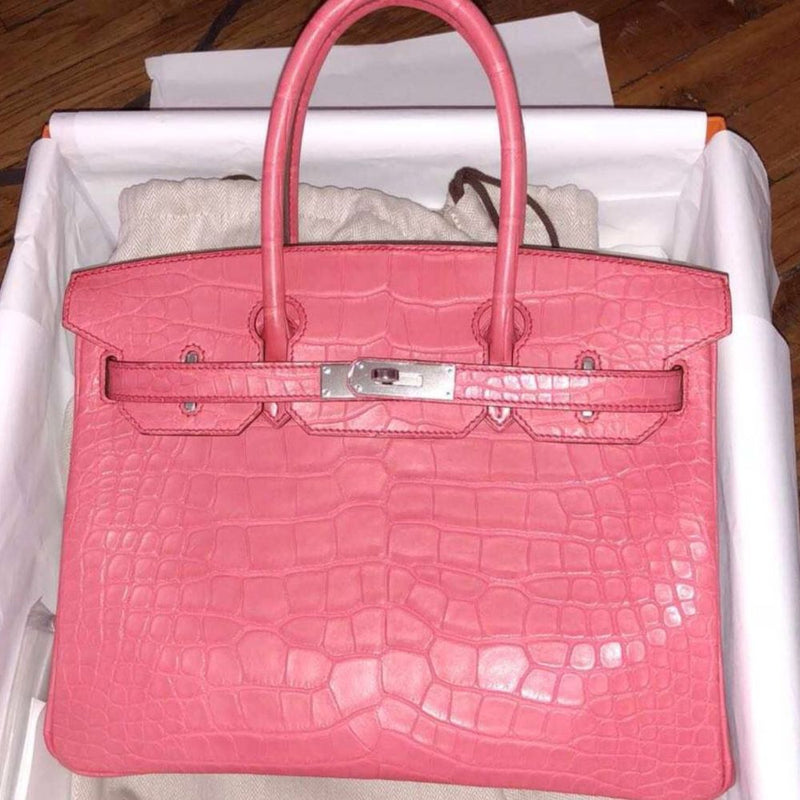 Hermès Birkin 30 Bougainvillier Alligator Mississippi Matte Palladium Hardware PHW C Stamp 2018 <!30282778> - The French Hunter