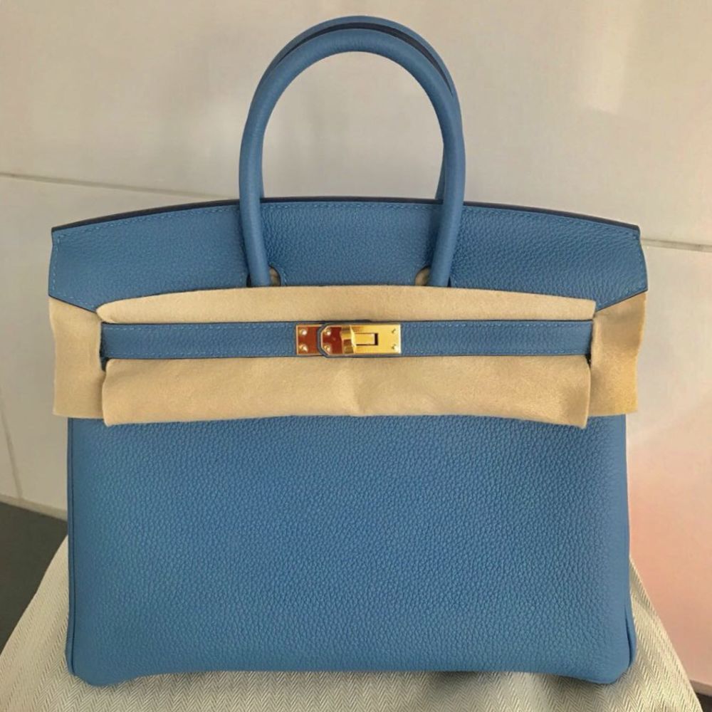 Hermès Birkin 25 Bleu Azur Togo Gold Hardware GHW C Stamp 2018 <!30351487> - The French Hunter