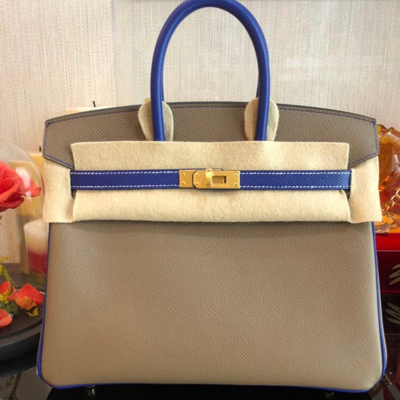 Hermès Birkin HSS 25 Etoupe/Bleu Electrique Epsom C Stamp 2018 <!30358536> <!SOLD> - The French Hunter