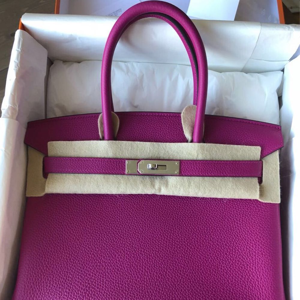 Hermès Birkin 30 Rose Pourpre Togo Palladium Hardware PHW C Stamp 2018 <!30420722> - The French Hunter