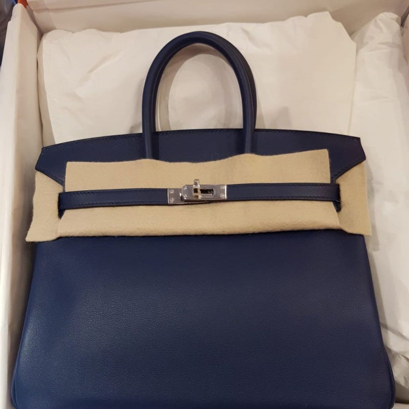 Hermès Birkin 25 Bleu Saphir Swift Palladium Hardware PHW T Stamp 2015 <!30445978> - The French Hunter