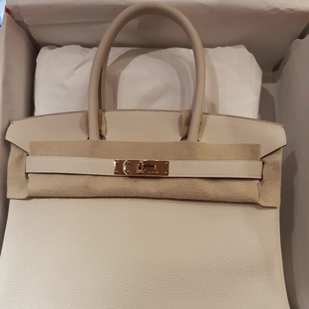 Hermès Birkin 30 Craie Togo Gold Hardware GHW C Stamp 2018 <!30446013> - The French Hunter