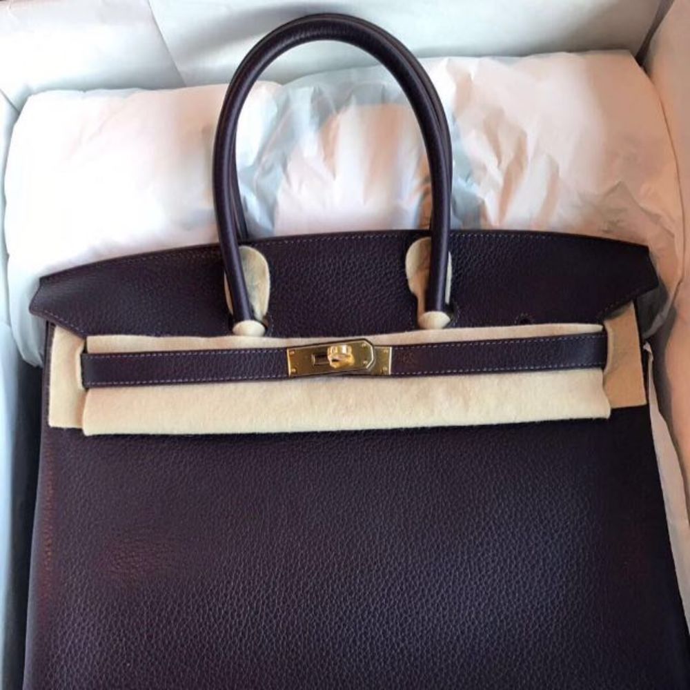 Hermès Birkin 35 Raisin Taurillon Clemence Gold Hardware GHW R Stamp 2013 <!30446074> - The French Hunter