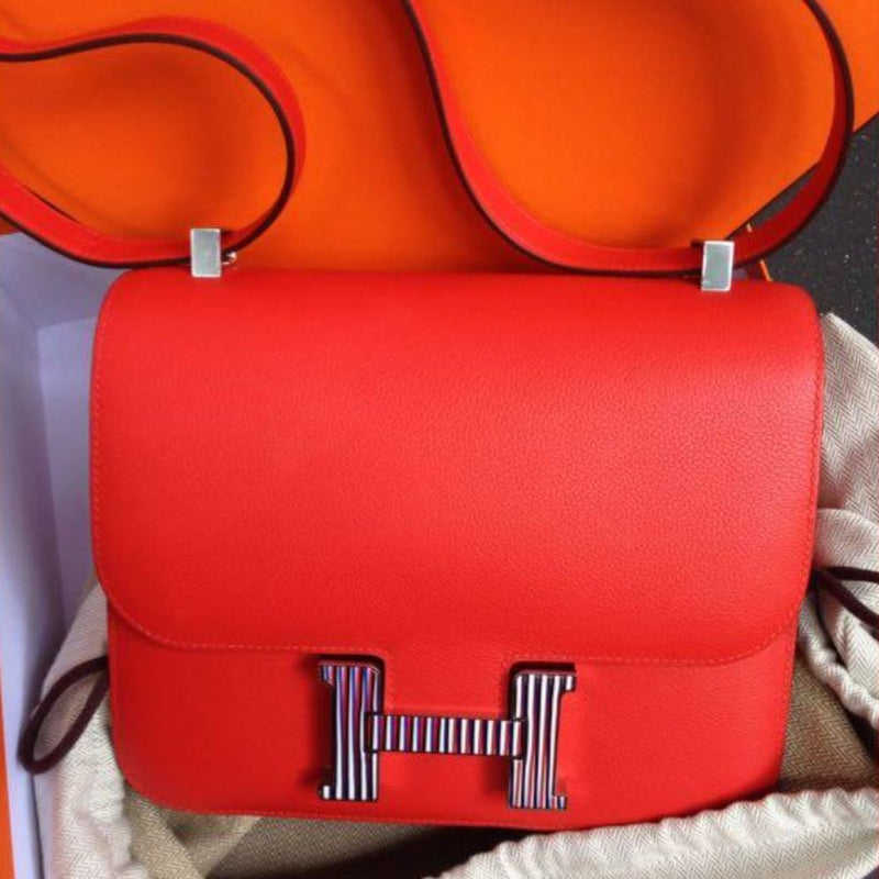 Hermès Constance 24 Capucine Evercolor Enamel Hardware ENA C Stamp 2018 <!30511641> <!SOLD> - The French Hunter