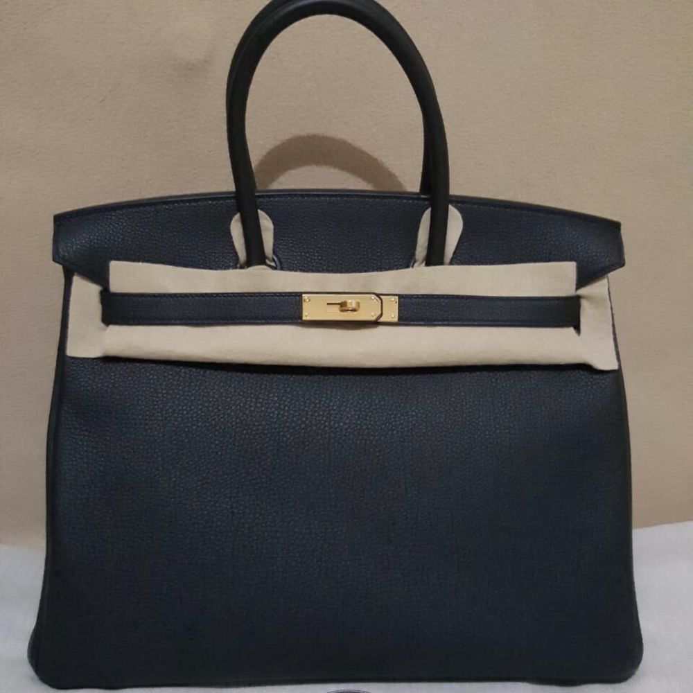 Hermès Birkin 35 Noir (Black) Togo Gold Hardware GHW C Stamp 2018 <!30526822> - The French Hunter