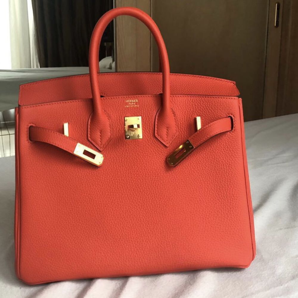 Hermès Birkin 25 Capucine Togo Gold Hardware GHW C Stamp 2018 <!30575217> - The French Hunter