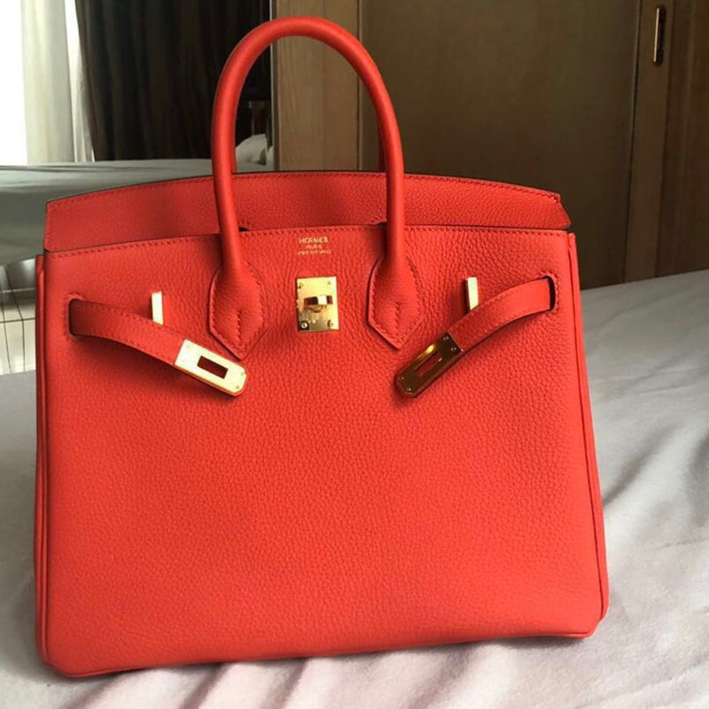 Hermès Birkin 25 Capucine Togo Gold Hardware GHW C Stamp 2018 <!30575217> - The French Hunter