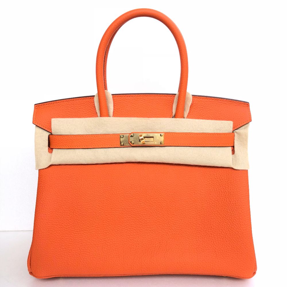 Hermès Birkin 30 Feu Togo Gold Hardware GHW C Stamp 2018 <!30747566> - The French Hunter