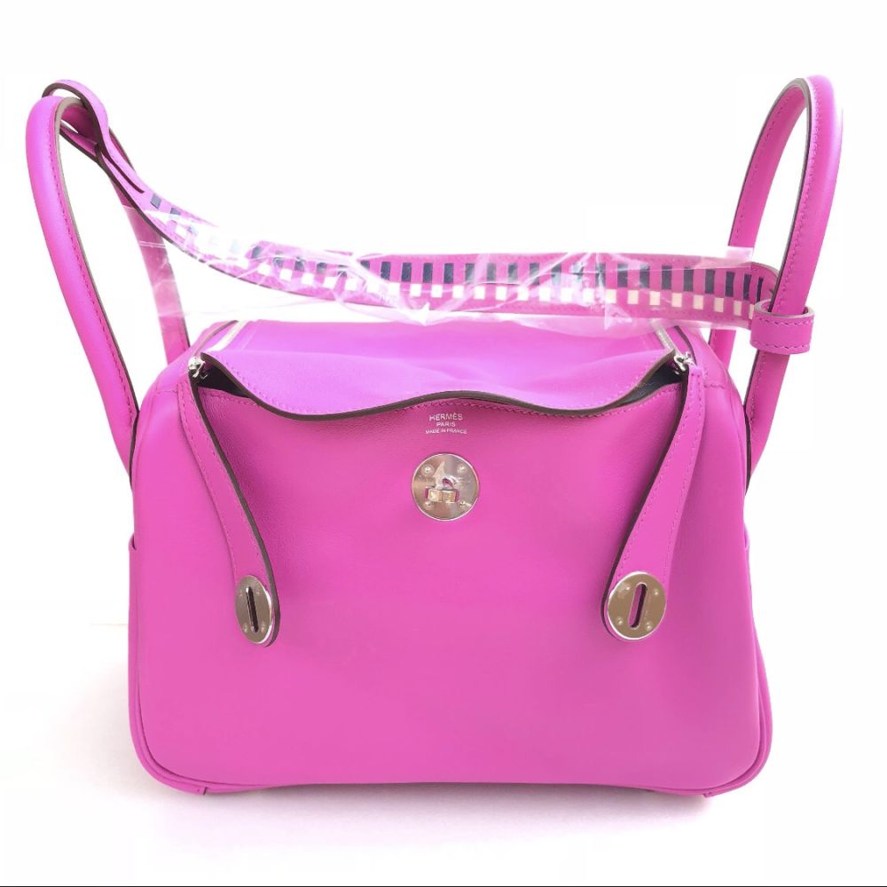 Hermès Lindy 26 Magnolia Tressage Swift Palladium Hardware PHW C Stamp 2018 <!30747723> - The French Hunter