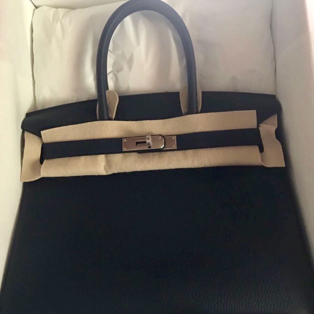 Hermès Birkin 30 Noir (Black) Togo Palladium Hardware PHW C Stamp 2018 <!31106114> - The French Hunter