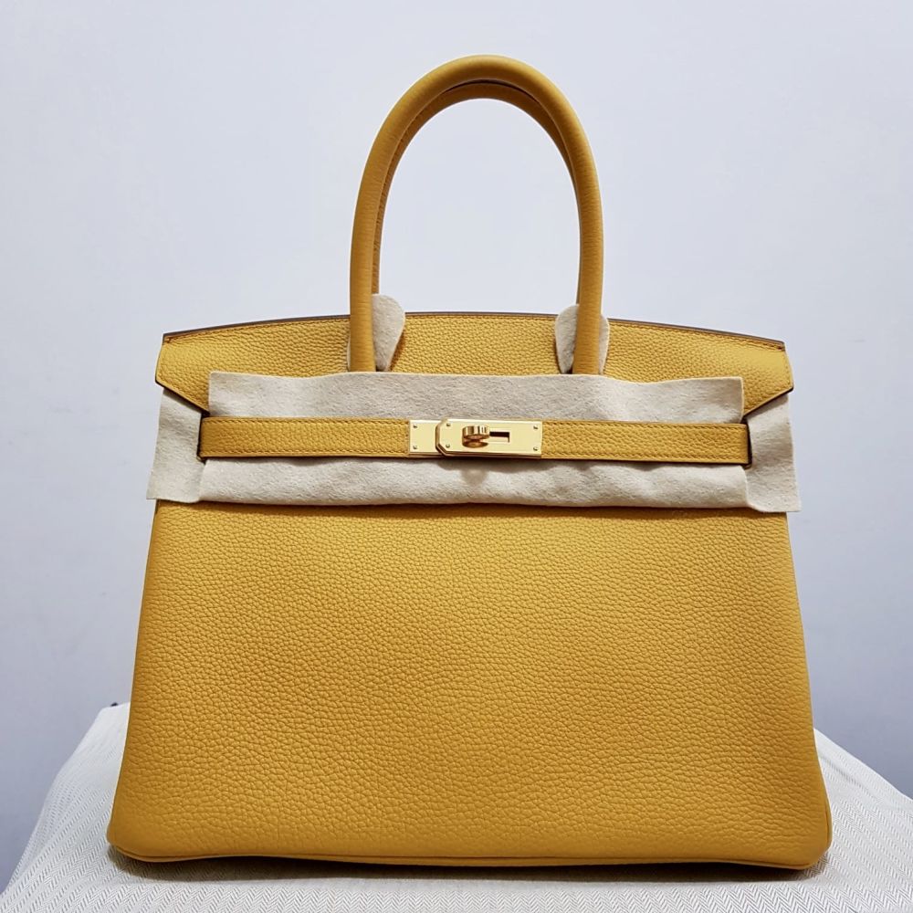 Hermès Birkin 30 Ambre Togo Gold Hardware GHW C Stamp 2018 <!31456950> - The French Hunter