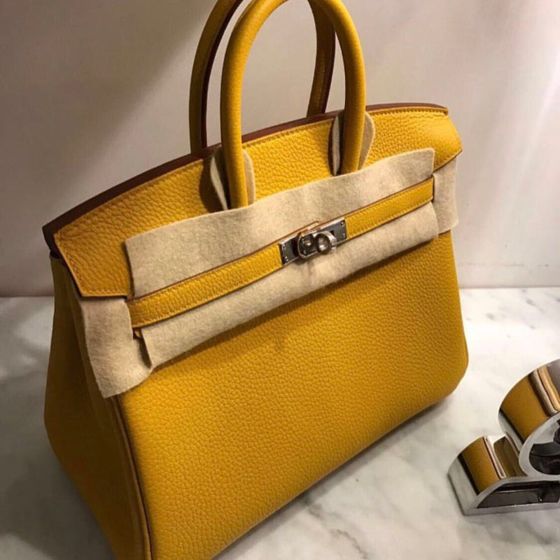 Hermès Birkin 30 Ambre Togo Palladium Hardware PHW C Stamp 2018 - The French Hunter