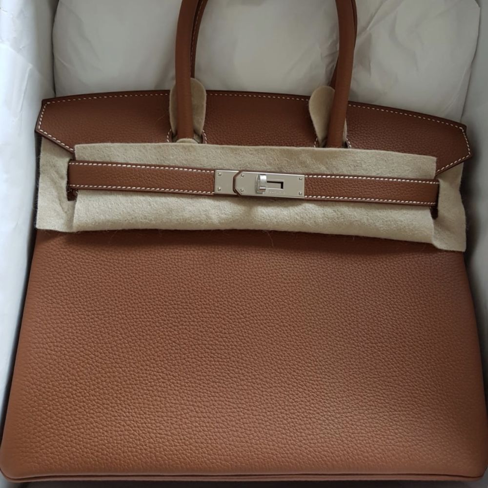 Hermès Birkin 30 Gold Togo Palladium Hardware PHW C Stamp 2018 - The French Hunter