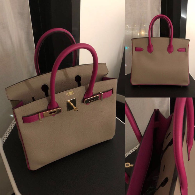 Hermès Birkin HSS 30 Gris Asphalte/Rose Pourpre Epsom Permabrass Hardware PER C Stamp 2018 - The French Hunter