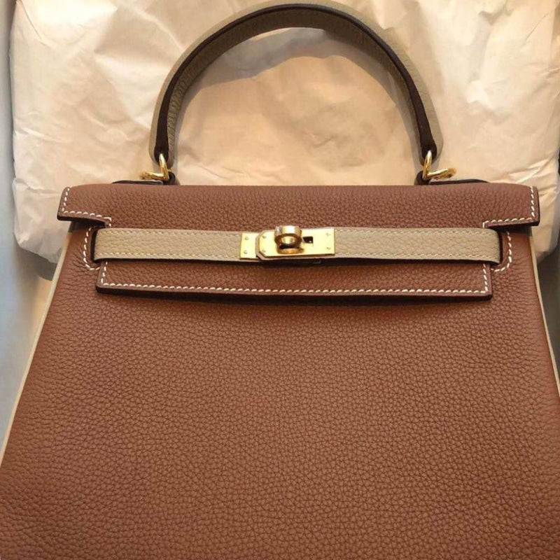 Hermès Kelly HSS 25 Gold/Trench Togo Gold Hardware GHW C Stamp 2018 - The French Hunter