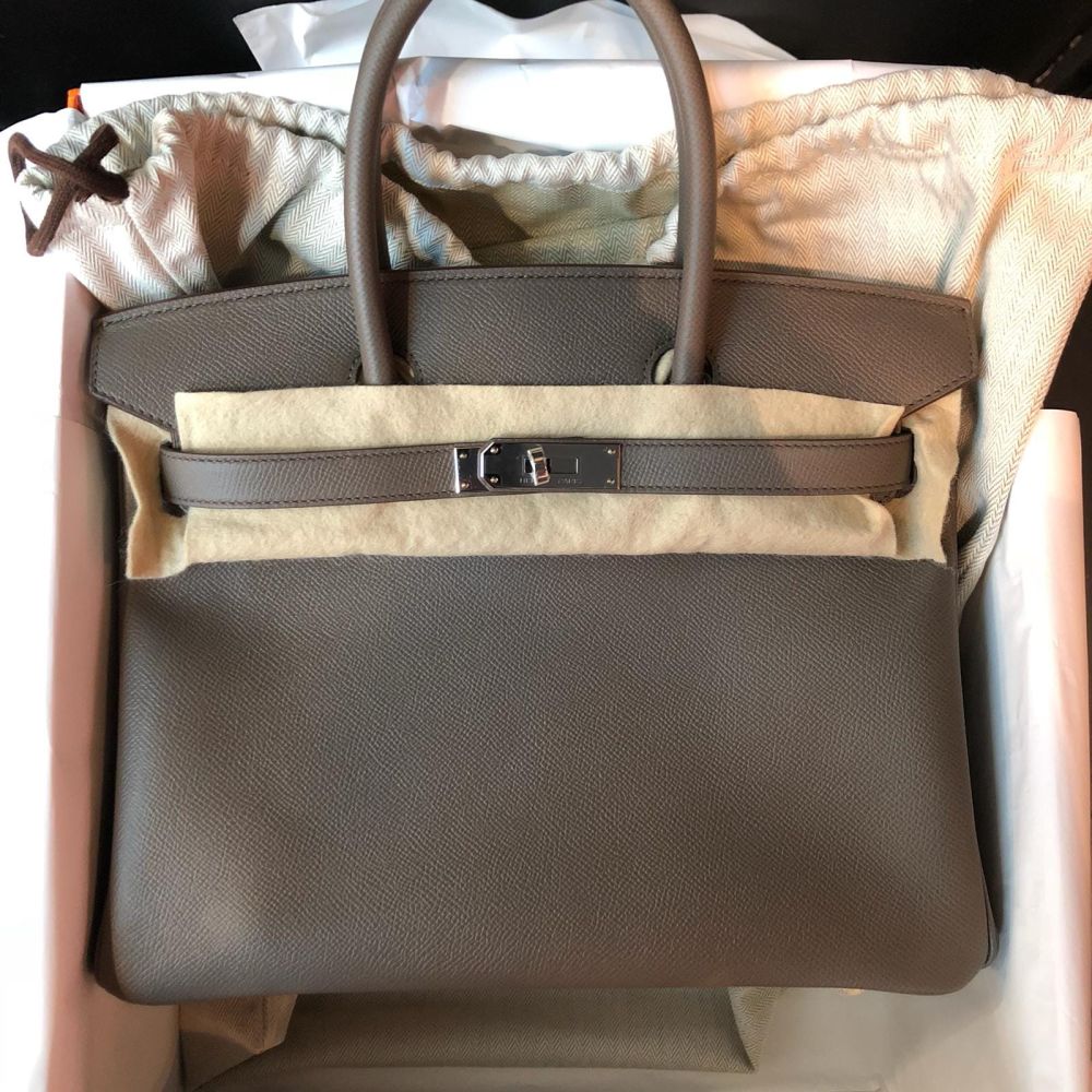 Hermès Birkin 30 Gris Etain Epsom Palladium Hardware PHW C Stamp 2018 - The French Hunter